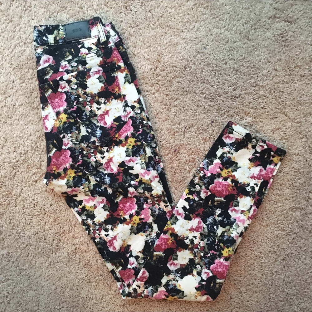 {floral} jeans