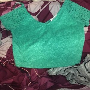 Turquoise Crop Top