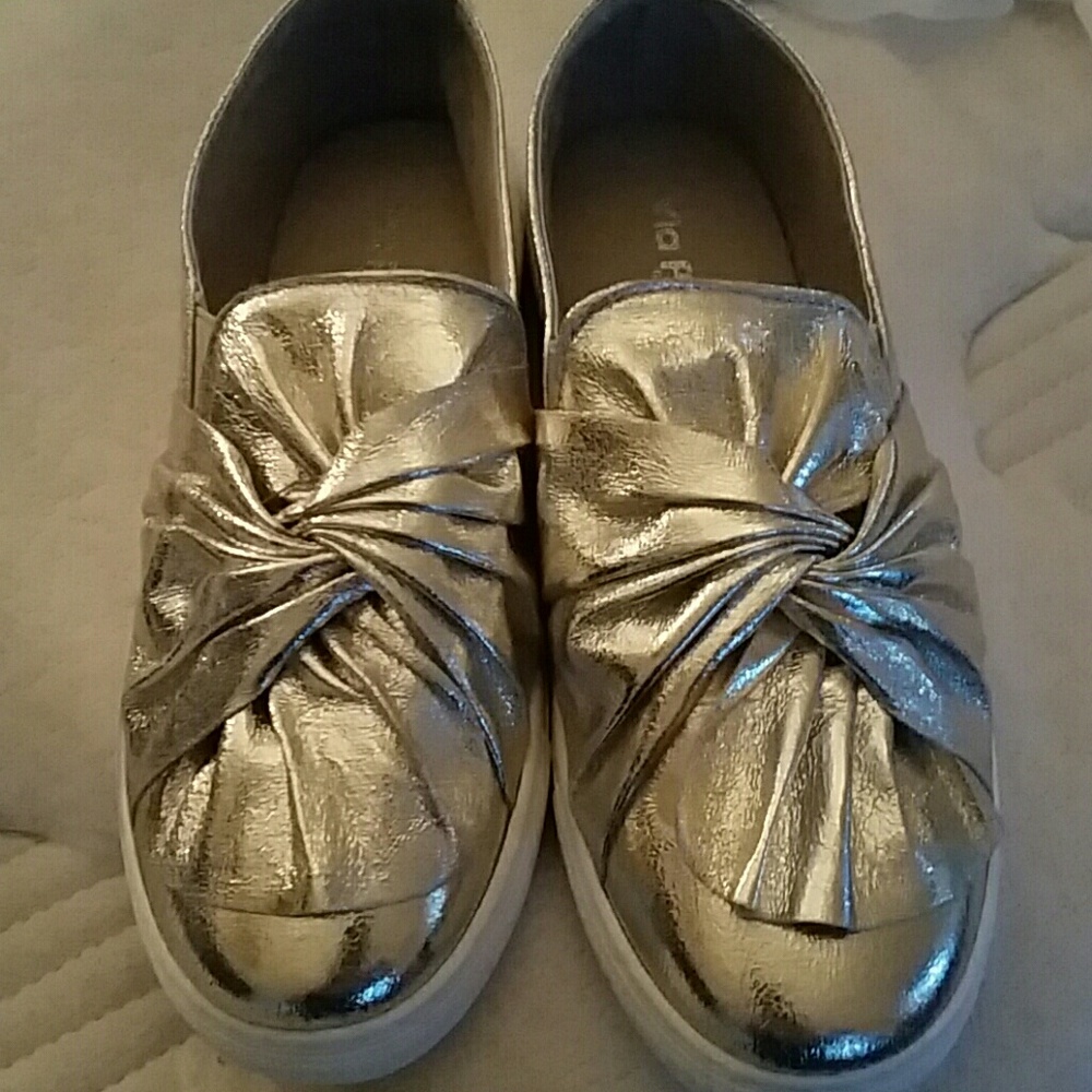 Gold Slip -on Shoes