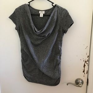 Gray maternity top