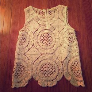 Tea & Cup Lace tank top
