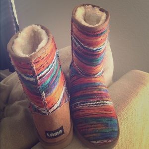 LAM colorful knit boots