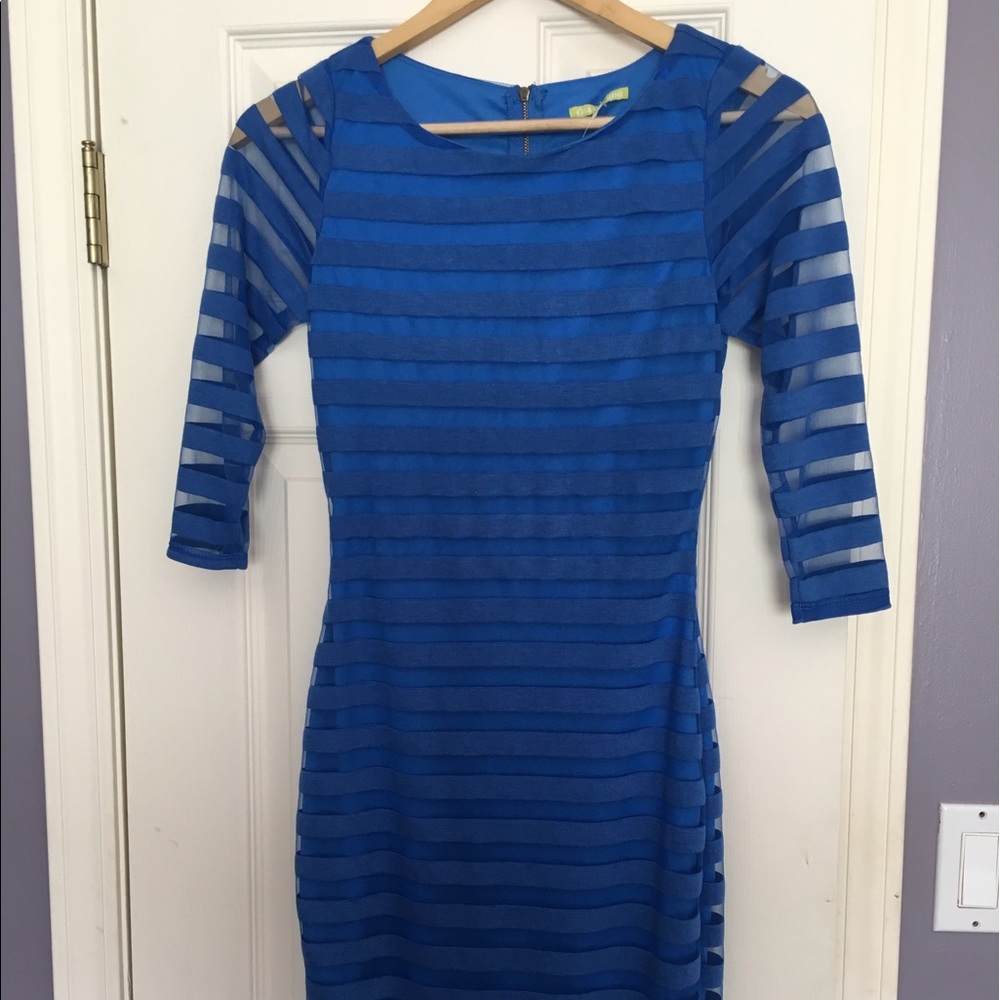 BLUE SHEER DRESS