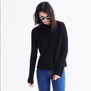 Madewell Black Mock Neck Sweater