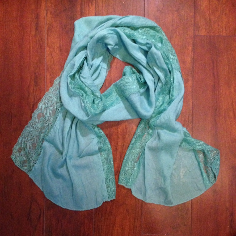 Delicate mint green summer scarf