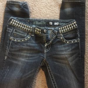 Black Studded Miss Me Jeans