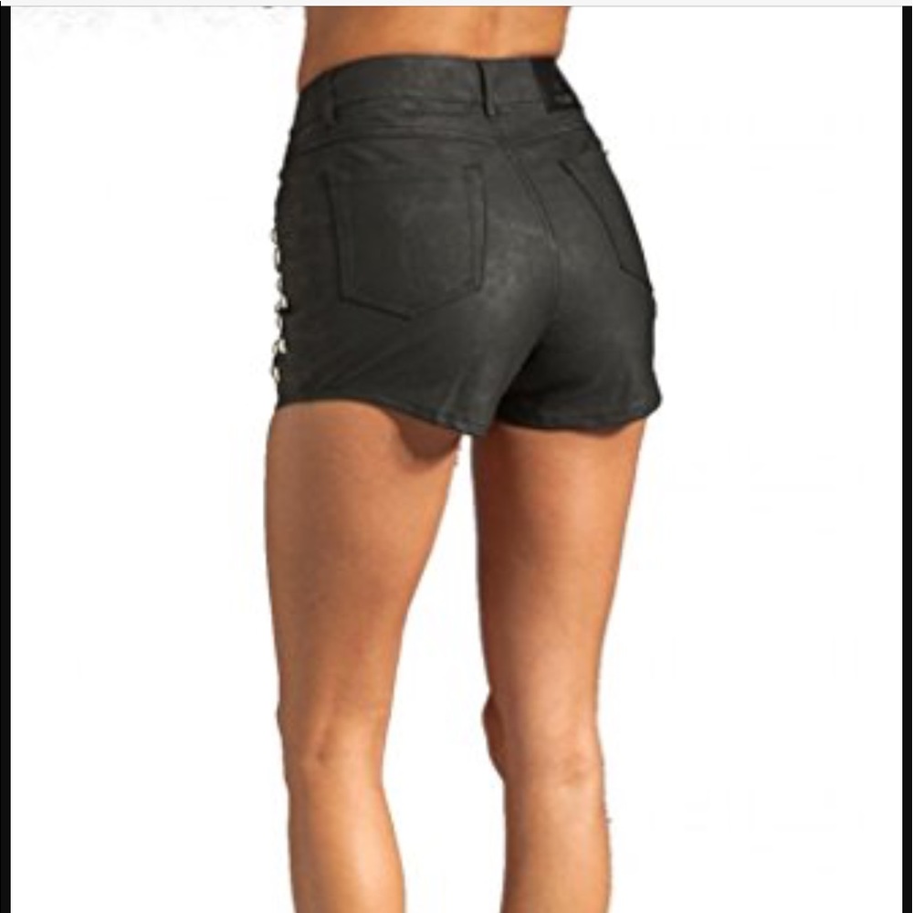 ❌SOLD❌Unif Vegan Leather High Waisted Shorts - Picture 2 of 6
