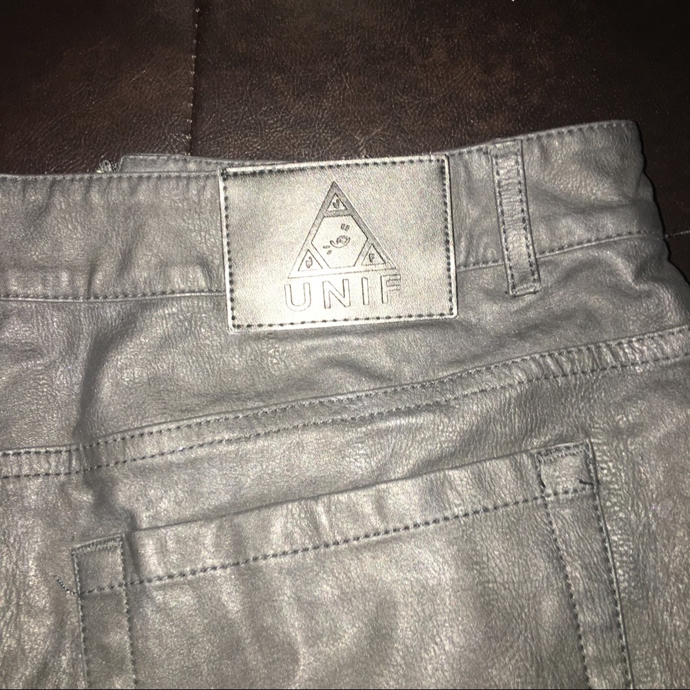 ❌SOLD❌Unif Vegan Leather High Waisted Shorts - Picture 5 of 6