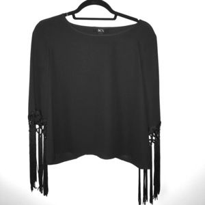 Black fringed blouse