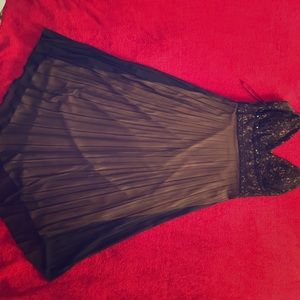 Black/nude dress