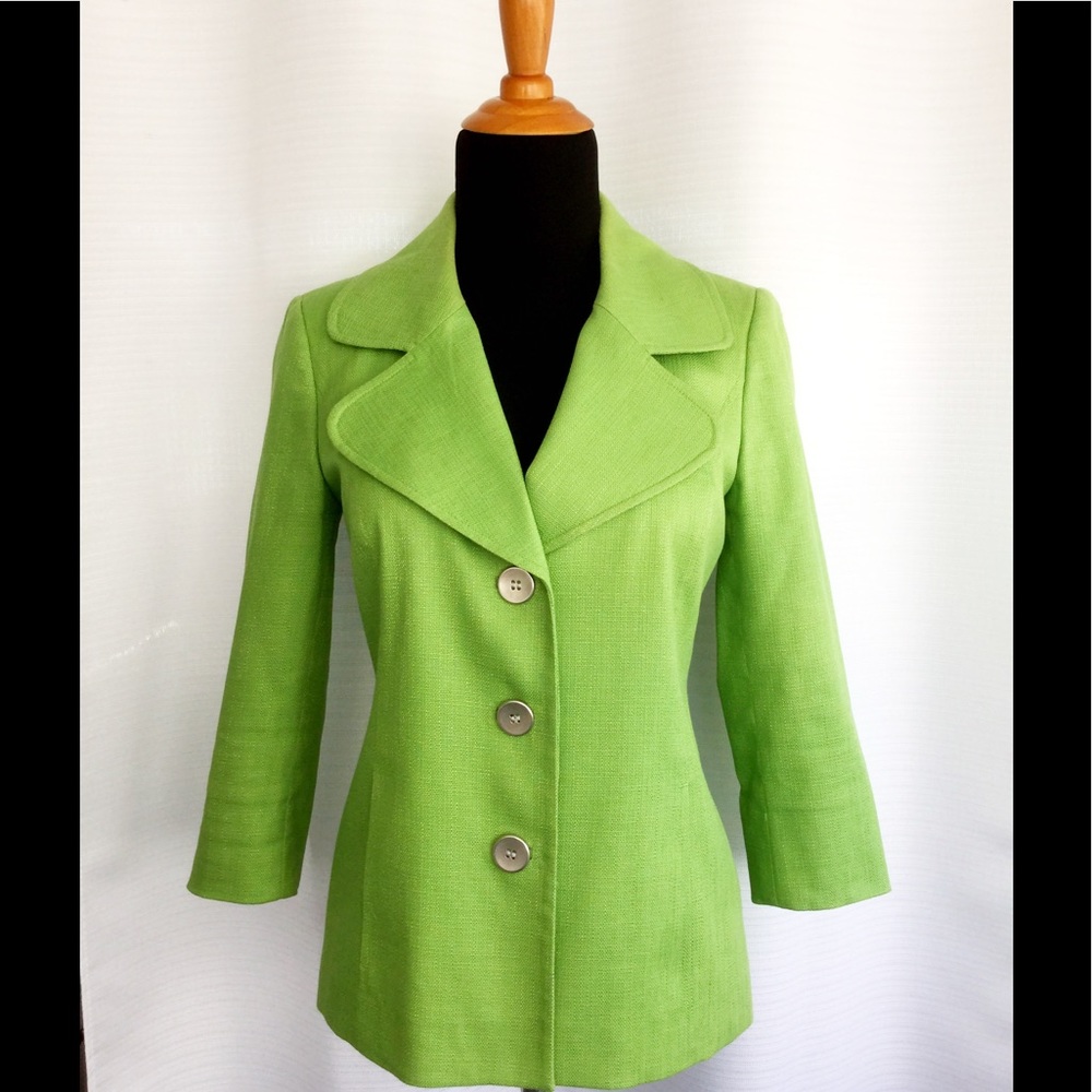 Vibrant lime green blazer