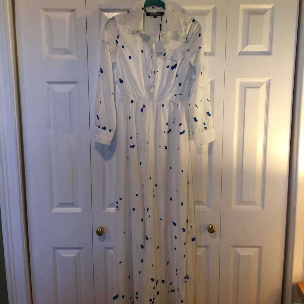 Choies Splatter Print Maxi Dress