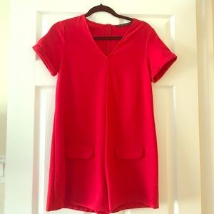 Fire red romper!