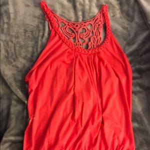 Lace racer back tank