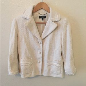 Cream fringed Talbots blazer