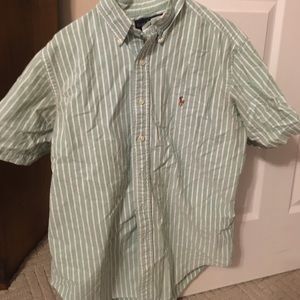 Short Sleeve Polo Button Down Shirt