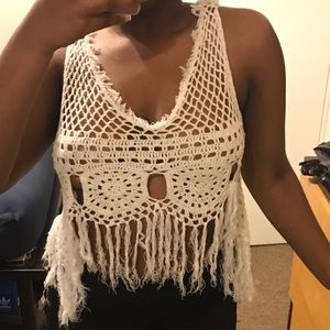 Knitted top high low style