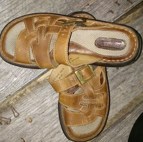 Born Shoes - Born Leather Open Back Sandals