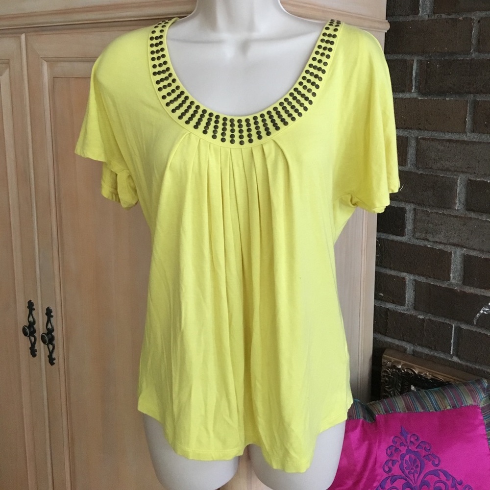 Michael Kors yellow top Sz S