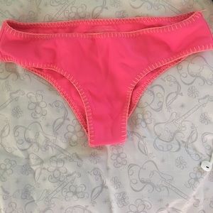 Peach Pink embroidered VS bikini bottoms