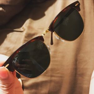 Ray-ban Clubmaster tortoise and gold