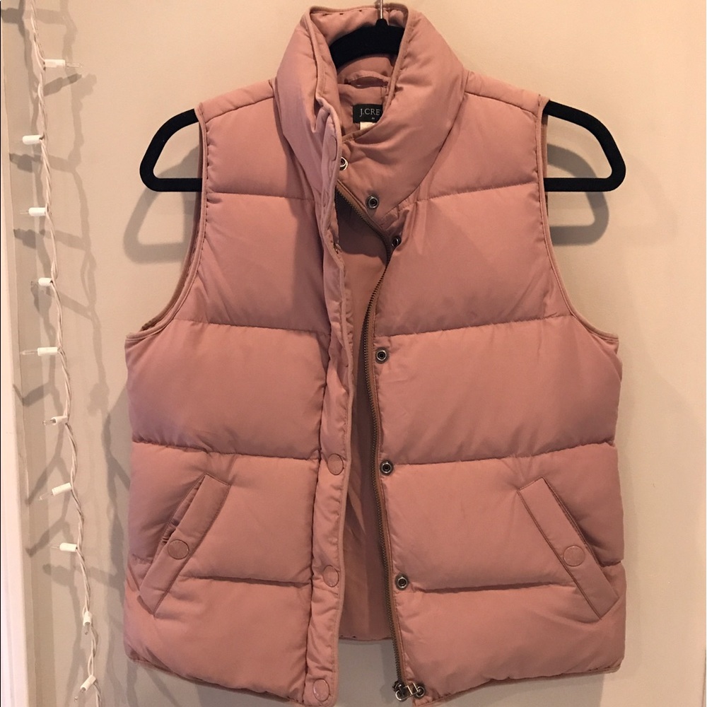 J.Crew Puffer Vest in Blush