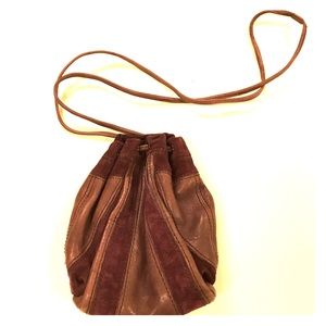 KOOBA suede and leather pouch bag