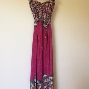 Strapless Maxi Pink Dress