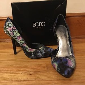 BCBG Peacock Pattern Pumps