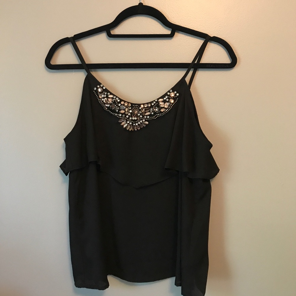 Black embellished Top