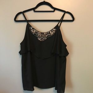 Black embellished Top