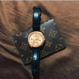 COACH WATCH black and rose gold