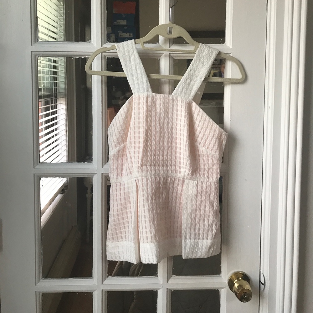White peplum top
