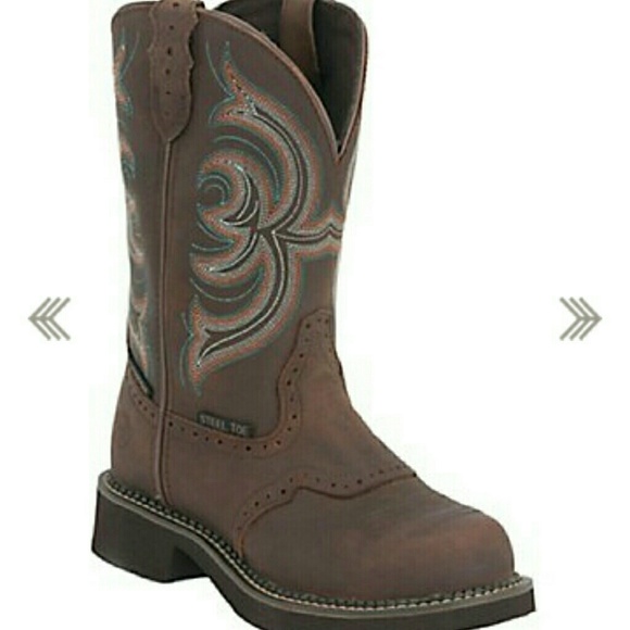 Justin Boots Shoes - Justin western steel toed waterproof boots