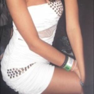 White studded dress