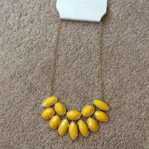 Yellow statement necklace