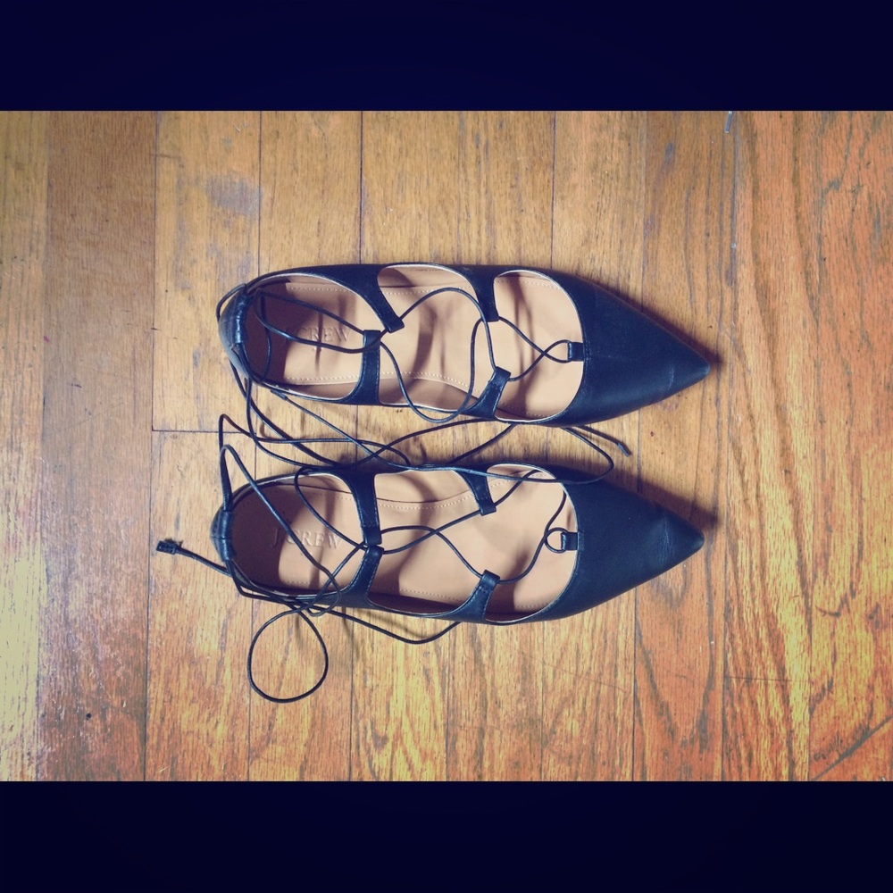Jcrew Lace Up Flats