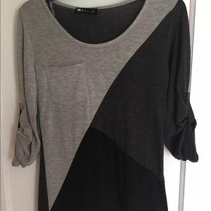 🆑Asymmetrical print Top