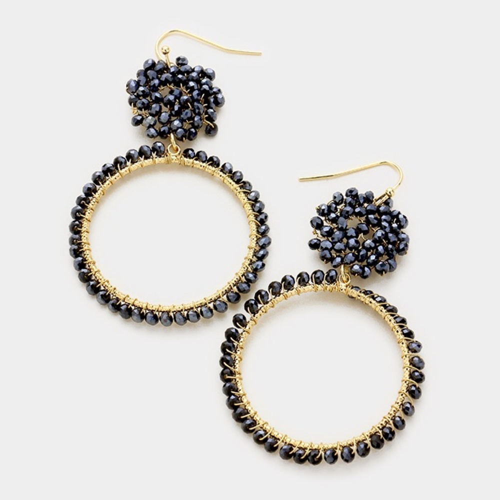 ⚡️FLASH SALE⚡️BRAND NEW Black Beaded Earrings