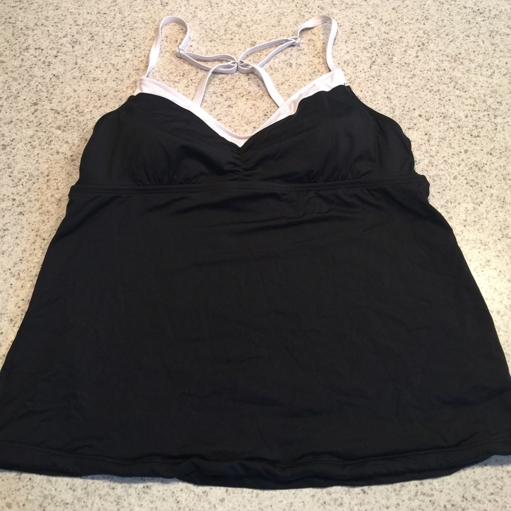Mossimo size Large tankini. Black and white