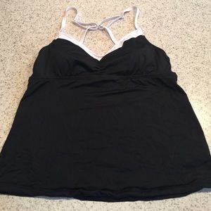 Mossimo size Large tankini. Black and white