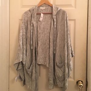 Lou & Grey NWT Grey Poncho-like sweater