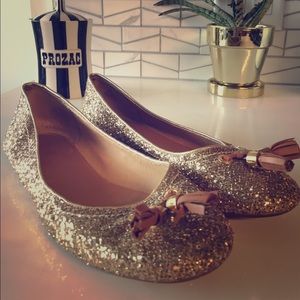 Gold Sperry Top-Sider Flats