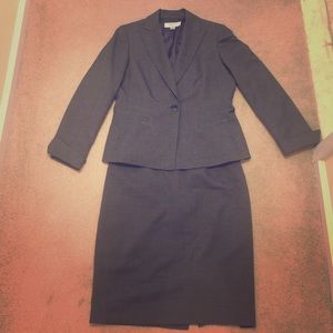 Gray Kasper Skirt Suit - like new!