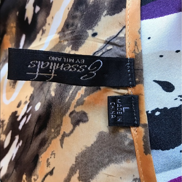 Orange/brown multi colored flared out long sleeve - Picture 4 of 4