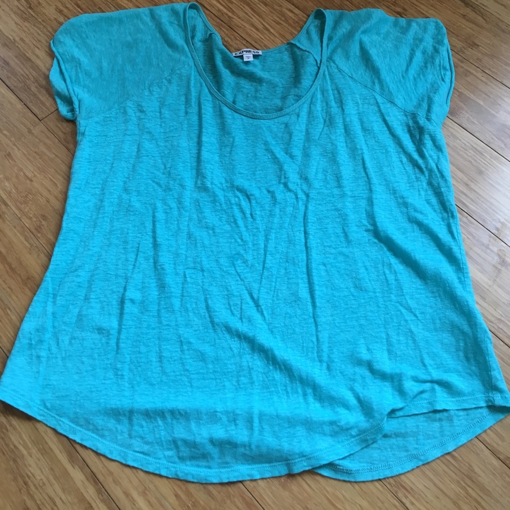 Light blue flowy sheer top