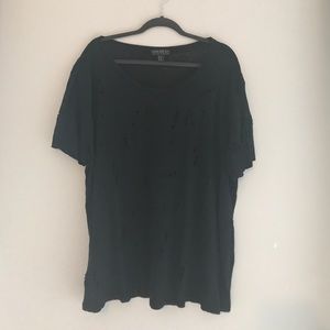 Forever 21 distressed black t-shirt