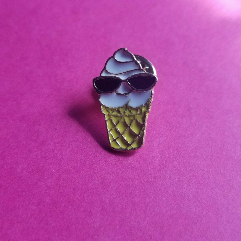 Ice cream enamel pin