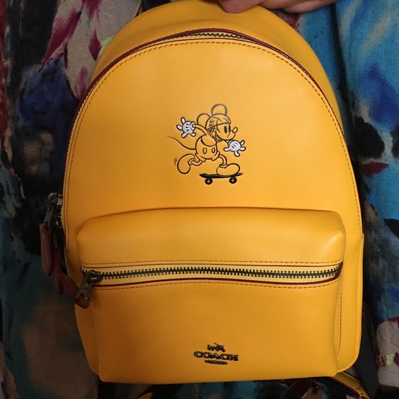 Coach Bags Coach Disney X Yellow Backpack Mickey Mouse Poshmark