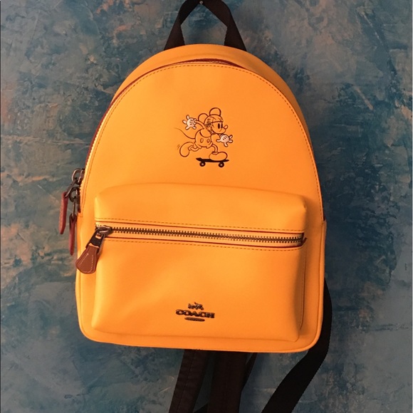 Coach Bags Coach Disney X Yellow Backpack Mickey Mouse Poshmark